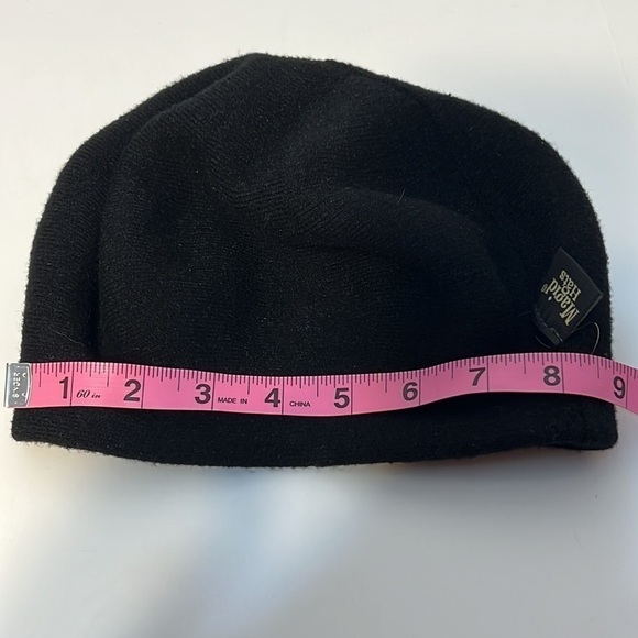 Magid Hats Womens Sequenced Black Bling Winter Wool Blend Beanie - Picture 8 of 8
